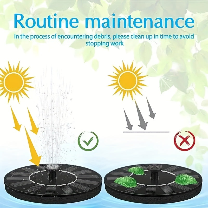 Solar Bird Bath Fountain, 1.4W /1.5W / 3.5W Solar Water Fountain, Solar Powered Fountain Pump for Bird Bath, Courtyard, Outdoor, Garden Decoration