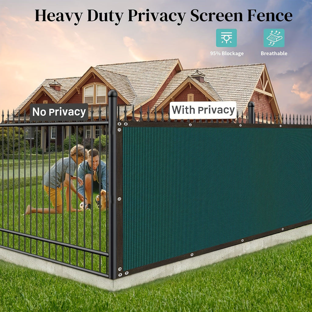 Heavy-Duty Privacy Screen Fence - 5ft x 50ft, Dark Green, Includes Zip Ties - Perfect for Garden, Patio & Backyard Walls - Ideal Christmas or New Year Gift, Shade Net, Gift