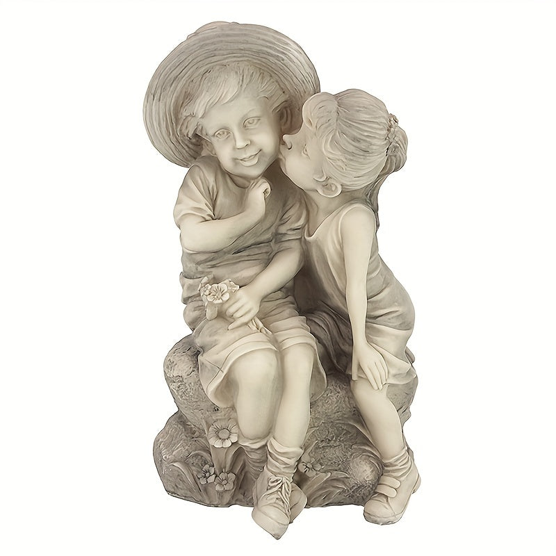 [Resin Crafts Ornaments] Girl And Boy Kiss Resin Crafts Ornaments, Home Ornaments, Sculptures, Garden Decorations, And Ornaments