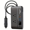 1pc 200W Car Inverter DC 12V to 110V AC Power Inverters for Vehicles with PD 20W USB-C, Dual USB Ports And QC3.0 Fast Charging Ports Car Charger Adapter And with Cigarette Lighter Hole