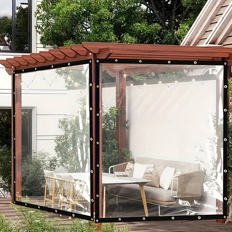 1pc UV-Resistant Transparent Tarp - Waterproof, Windproof & Dustproof Plastic Cover for Gardens, Balconies, Greenhouses & Succulents, Garden Houses
