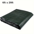 [Heavy Duty Waterproof Tarp] Heavy Duty Tarp, Waterproof 5 Mil Thick Green Plastic Tarpaulin Cover for Outdoor Patio Garden Use, UV Resistant, Poly Tarps for Trailer Car Truck Bike Pool Firewood