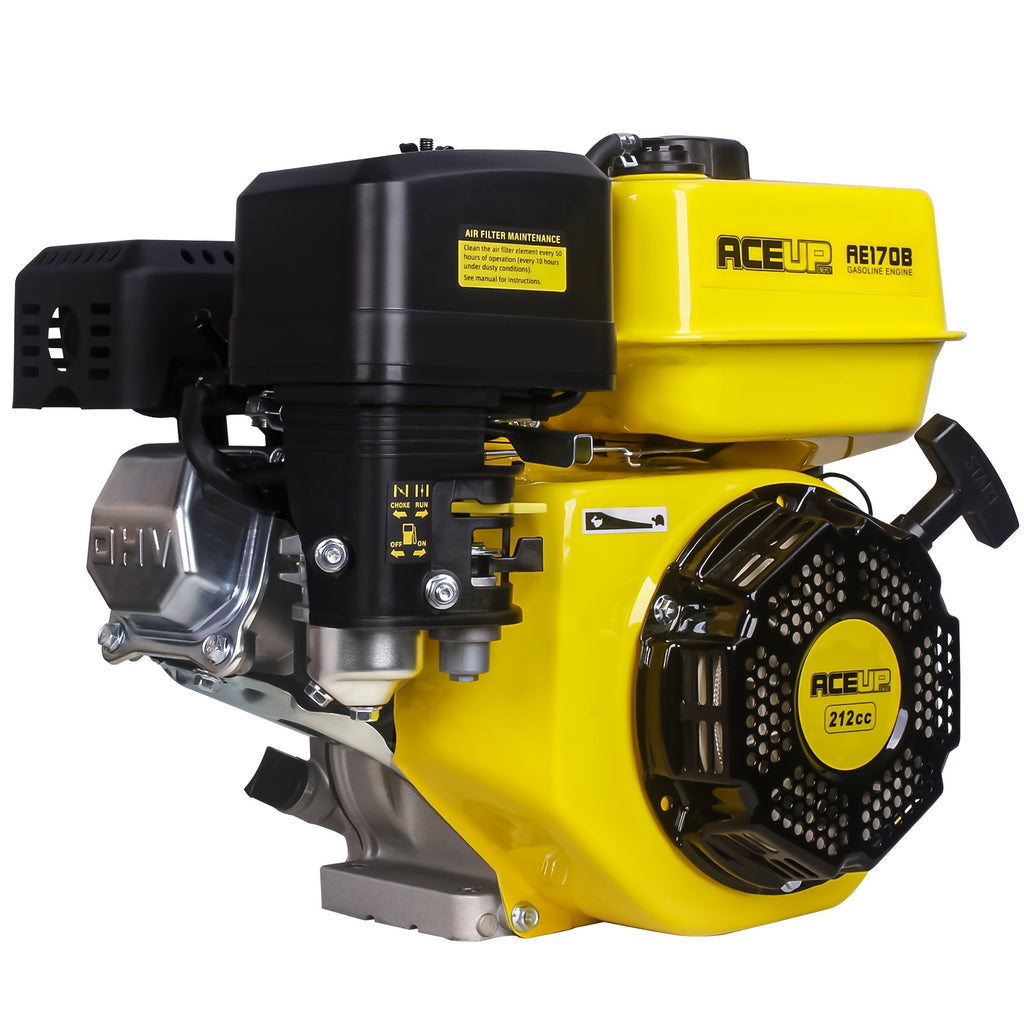 Aceup Energy 7HP 212cc - Gasoline Engine Horizontal Shaft - 4 Stroke OHV Gasoline Motor - Shaft 3/4" (19mm) Diameter Recoil Start - for Garden Irrigation, Draw Water, Trim the Lawn