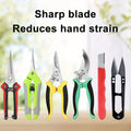 6-Piece Heavy-Duty Garden Pruning Shears Set, Stainless Steel Blades, Ergonomic Non-Slip Handles for Both Hands, Multi-Functional Pruning Shears/Fruit Picking Shears/Branch Cutters, for Lawn Trimming/Tree Care/Fruit Harvesting