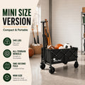 340lbs/440lbs/670lbs Heavy-Duty Large-Capacity -Terrain Folding Push Cart with Carbon Frame & Omni-Wheel Tires - Multi-Functional Portable Utility Cart Suitable for Camping, Gardening, Beach, Shopping, Tool Storage Rack, Sturdy Handle