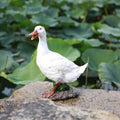 [Lifelike Resin Sculpture] Large White Duck Statue - 17. 3" Lifelike Resin Bird Sculpture for Garden, Patio & Home Decor - Perfect for Outdoor Spaces, for Spring