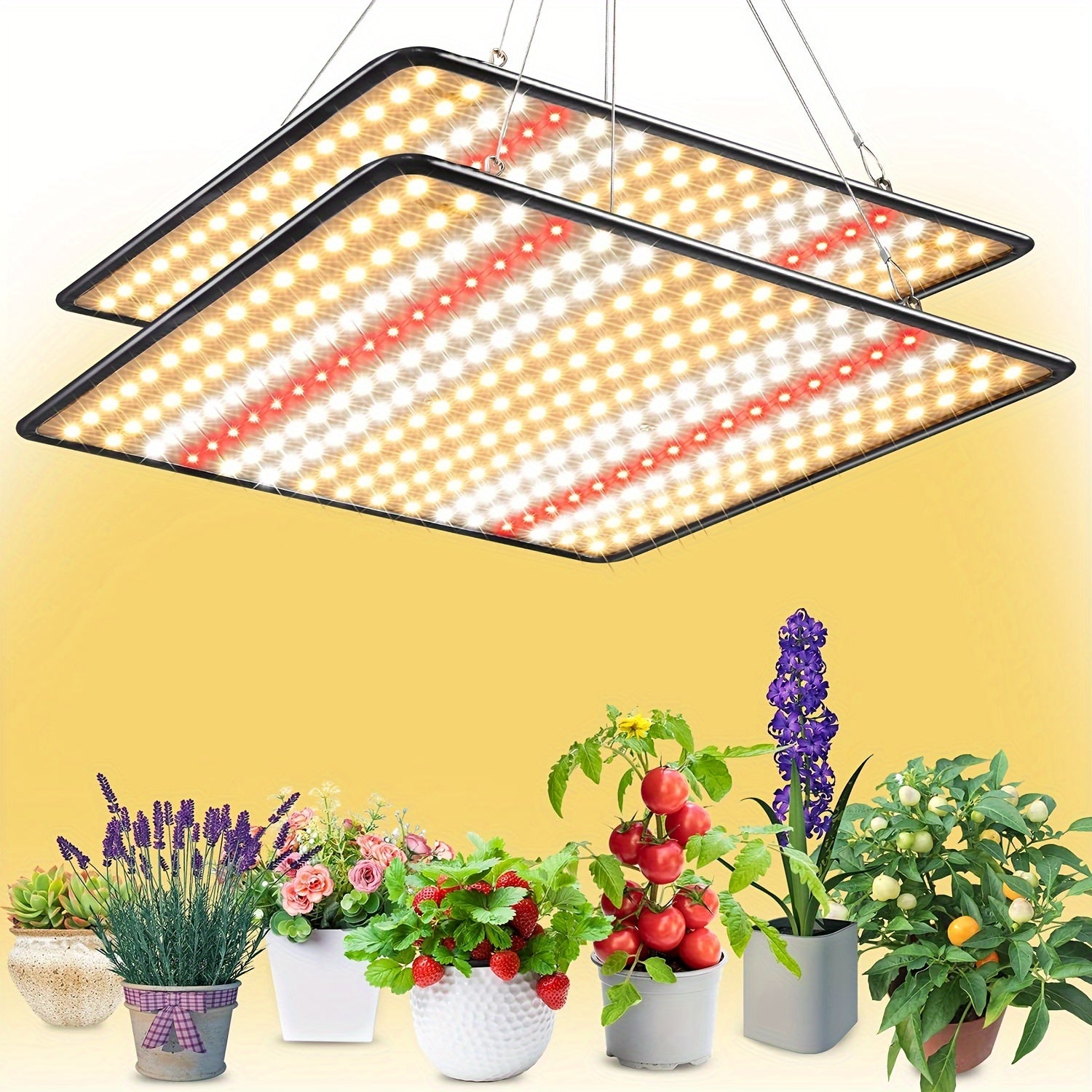 Grow Light, (2-Pack) LED Grow Lights For Indoor Plants Full Spectrum Plant Growing Lamps For Seedling Veg And Bloom 200W