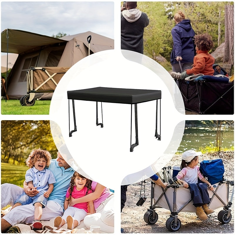 Universal Camping Cart Roof - Removable Awning, for 33.8-37" Folding Utility Carts, Quick Setup (Wagon Not Included), for Pet Strollers, Camping Haulers, Beach Wagon Sun Shade