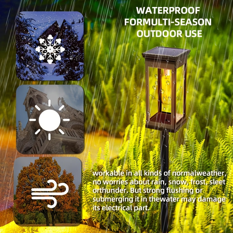 Outdoor Solar Street Lamps, 6/4pcs Outdoor Bright Solar Lamps, IP68 Solar Garden Lamps, Solar Landscape Lighting for Courtyard Terraces, Walkways, Driveways And Roads (Warm White)