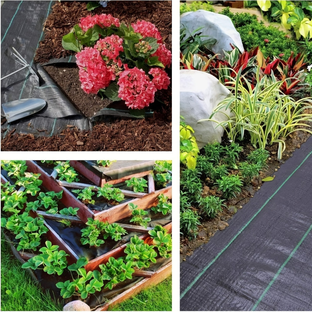 Grass Proof Fabric Lane Fabric, Commercial Grade Landscape Fabric, Garden Grass Proof Fabric Heavy-Duty, Geotextile Bottom Gravel, Ground Covering Drainage Fabric, Weed Mat