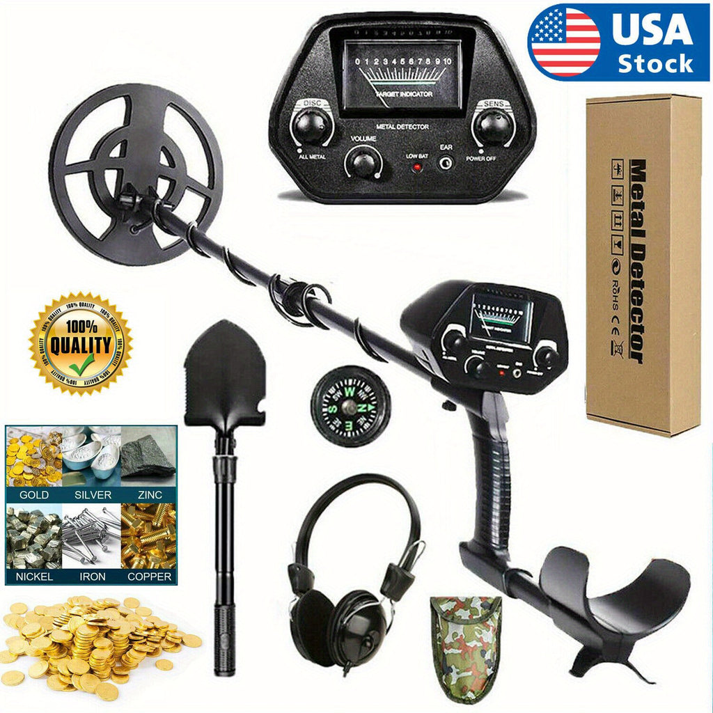 Black/Yellow Metal Detector for Adults Professional, Higher Accuracy All Metal Detectors Golden and Silver, Bigger LCD Display