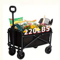 220/450/680 Pounds Heavy-Duty All-Terrain Multi-Functional Foldable Cart, Stainless Steel Frame, Suitable for Camping, Gardening, Beach Activities, Shopping, Carrying Garden Tools, Transport Cart, Perfect for Holiday Gatherings And Parties