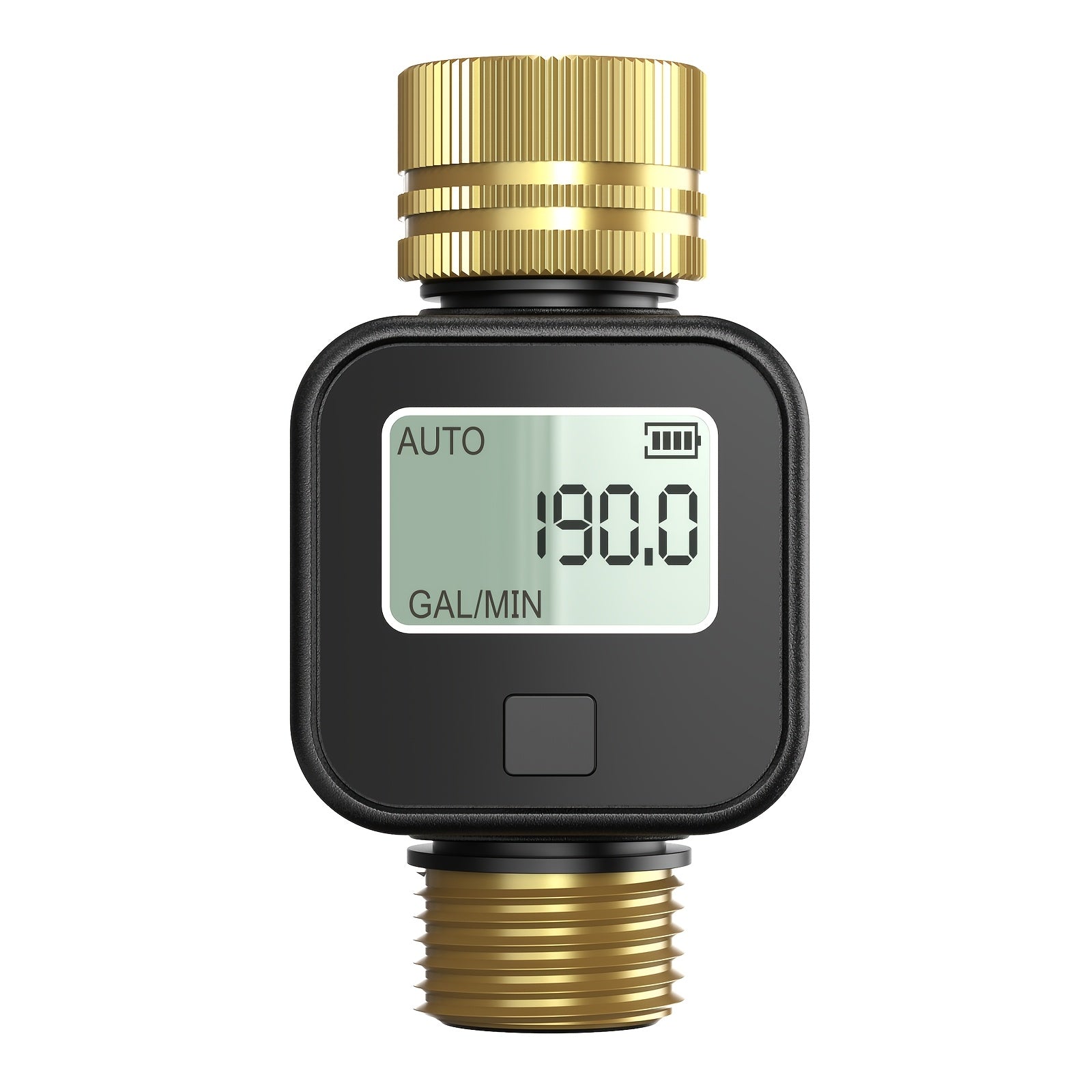 INSOMA Water Flow Meter with Brass Inlet And Outlet Metal Thread, IP55, Measure Gallon/Liter Consumption And Flow Rate for RV Water Tank Filling
