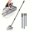 Sand Scoop for Metal Detecting Adjustable Long Handle Sand Shovel Metal Detector Scoop Sand Scoop Sand Sifter Shovel for Adults Stainless Steel Detachable Shovel Length 31"-44" for Beach Underwater Treasure Hunting
