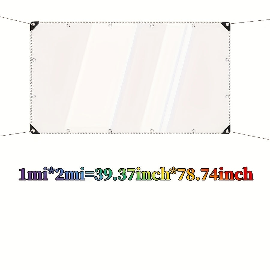 The 20 - Mil Thickened Transparent Rain - Proof Cloth Comes with A Hanging Rope As A Gift. The High - Density PVC Coating Is Waterproof And Anti - Permeable! The Metal Eyelet Design Strengthens Fixation And Prevents Being Blown By The Wind. It Can