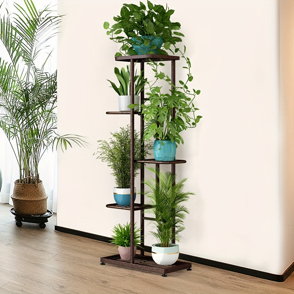 5 Pot/6 Pot/7 Pot- Potted Metal Plant Stand | 31.5In/37.4In/41.3In High Multi-Layer Plant Stand, Suitable for Indoor And Outdoor Plants, Decorations, Living Room Corner Plant Stand - Ideal for Living Rooms, Balconies