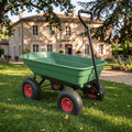 Gardening Supplies, Father's Day Gifts, Local Warehouse - Heavy Duty Garden Dump Cart with Steel Frame & Pneumatic Tires, 350 Lbs Capacity Rotating Dump Bed, All Terrain Utility Wagon for Lawn Yard Farm Outdoor Use