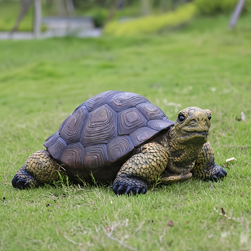 1pc a Beautifully Crafted Turtle Figurine, Made from Resin, Designed As an Artistic Representation of an Animal. Ideal for Enhancing Outdoor Spaces Like Gardens, Courtyards, And Ponds - Perfect for Independence Day Celebrations, It Is Durable