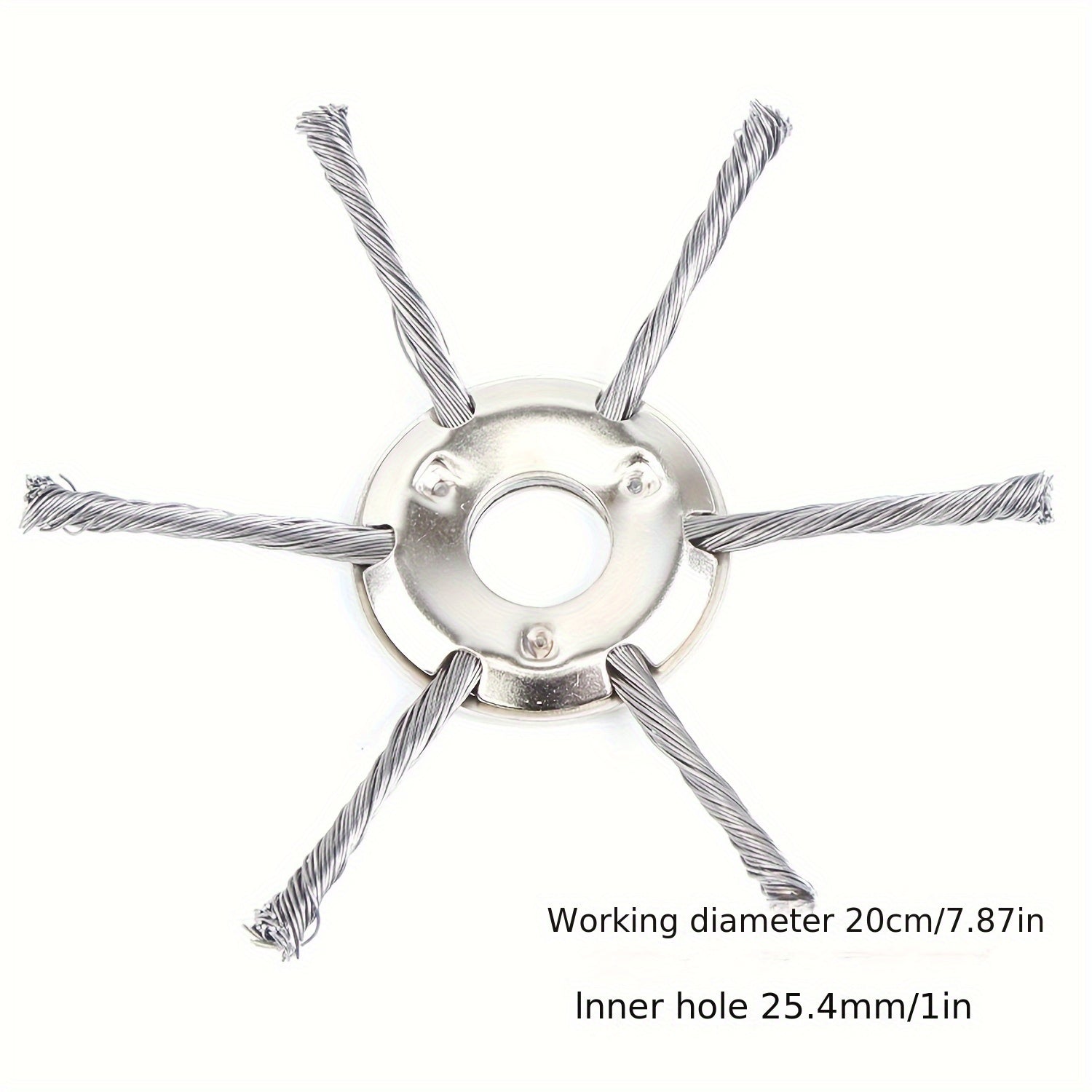 Durable Grass Trimmer Head for Lawn Mowers, Featuring a Wire Brush Head with Knotted Wire, 24.5Mm, Designed As a Replacement Tool for Brush Cutter Attachments