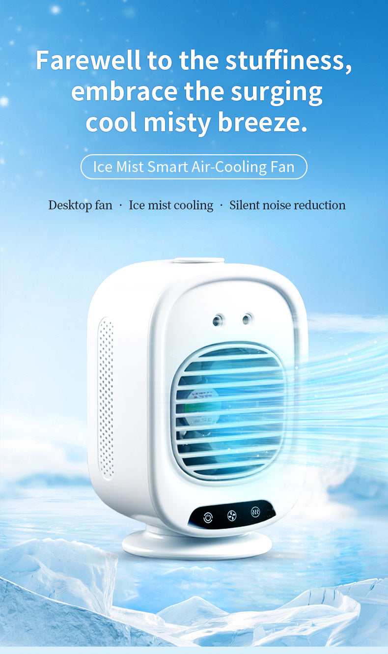 Portable Cooling Fan with a 6000Mah Misting Feature, USB-C Charging, Two Speed Settings And Two Mist Modes (Continuous/Intermittent), an Integrated Portable Cooling Fan with Cooling Capabilities - USB Rechargeable Fan Suitable for Home, Outdoor