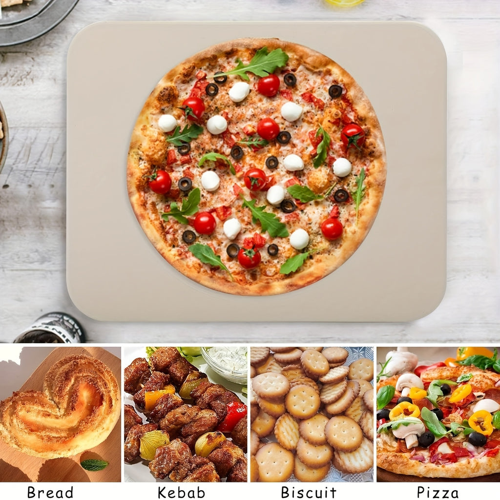 Rectangular Pizza Stone, Heavy-duty Cordierite Pizza Baking Board Suitable for Ovens And Grills, Heat And Impact Resistant, Durable And Safe, 15X12 Inches Rectangular.
