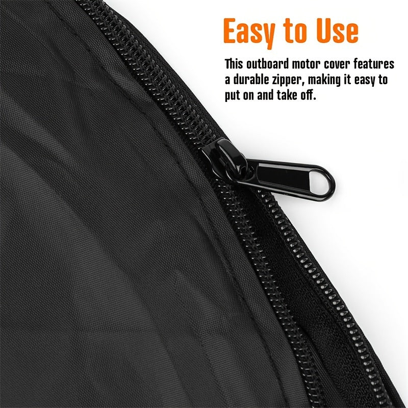 [Resistant Boat Cover] 420D Motor Engine Cover, Full Outboard Engine Cover, Resistant Boat Motor Cover