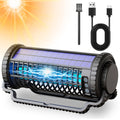 Solar Bug Zapper & Mosquito Killer Lamp - UV, Auto-Sensor, Dual Charging (Solar + USB) With 4000mAh Battery, Lighting Mode, For Indoor/Outdoor, Camping, Patio, Effectively Traps & Kills Mosquitoes, Flies, Gnats, Fruit Flies Mosquito Trap.