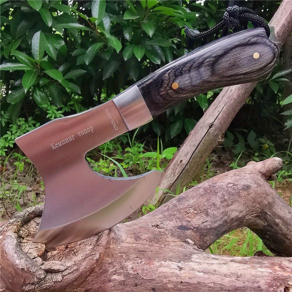 Stylish And High-Strength Battle Axe, Sharp Fire Axe for Outdoor Jungle Camping, Essential Life-Saving Gear, Durable And Sharp Equipment