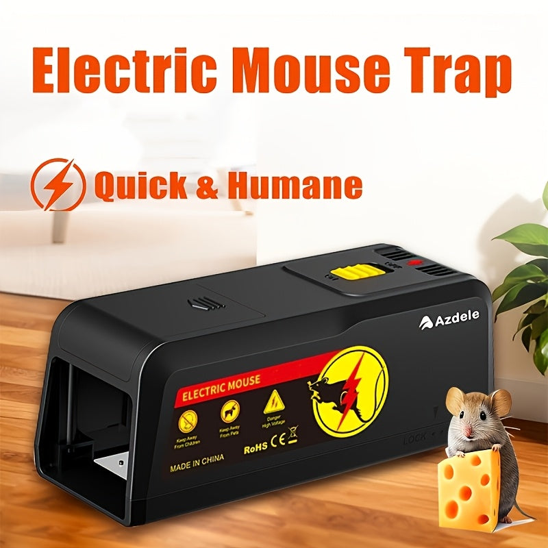 AZDELE Electric Mouse Trap, Suitable for Indoor And Outdoor Use, Reusable, 2800V Instantly Kilmice, Effectively Controls Pests, And Provides Quick Extermination. Suitable for Homes, Living Rooms, Kitchens, Garages, Yards, Etc.