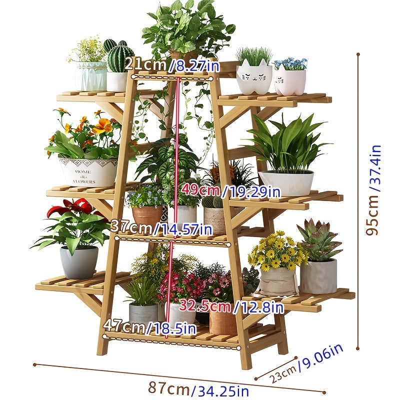 1 Balcony Plant Stand Storage Rack Indoor Succulent & Vine Plant Stand Plant Pot Rack Modern Living Room Floor-Standing Multi-Tier Storage Rack
