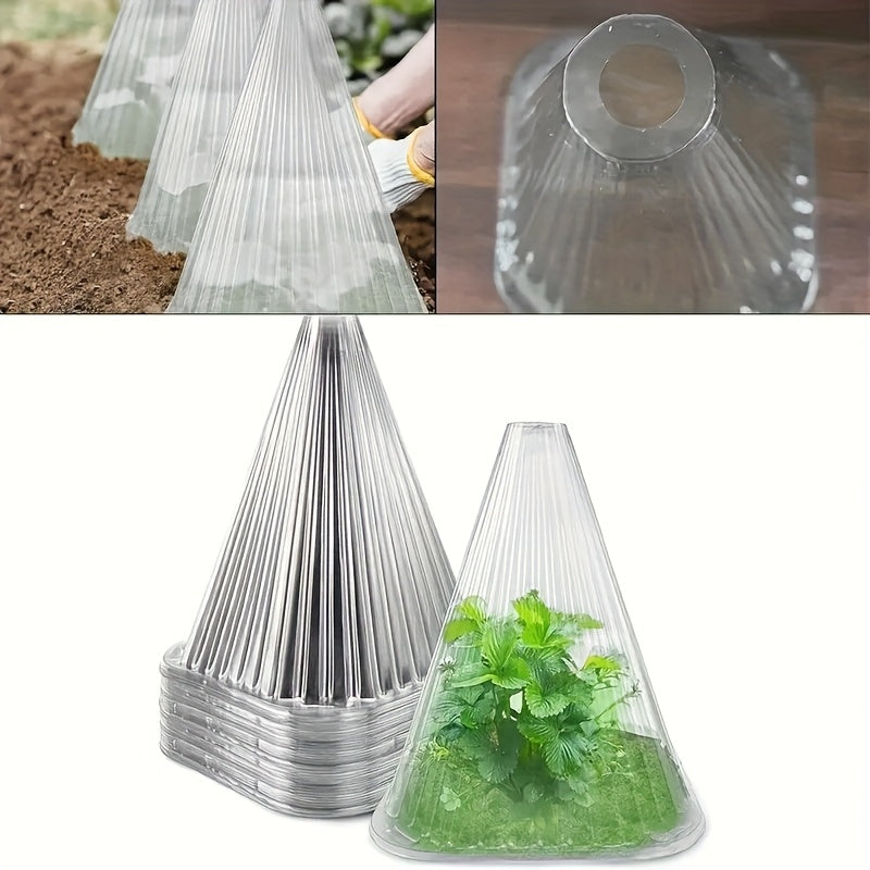 A Set Of22 Reusable Transparent Plastic Plant Bell Covers - Protecting Plants From Birds, Frost, And Snails - Garden Protection Accessories