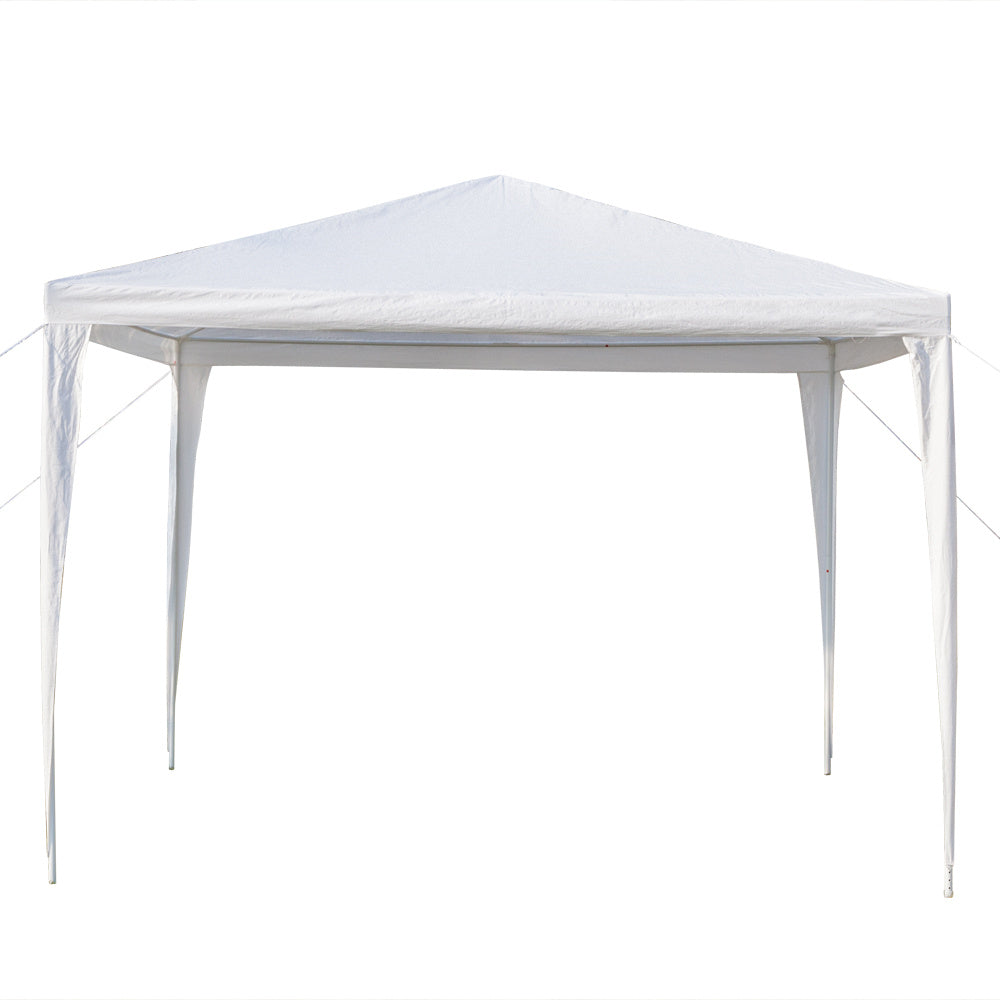 10x10ft White 4-side/3-side/No cloth Awning PE cloth Plastic-sprayed iron pipe Spiral pipe