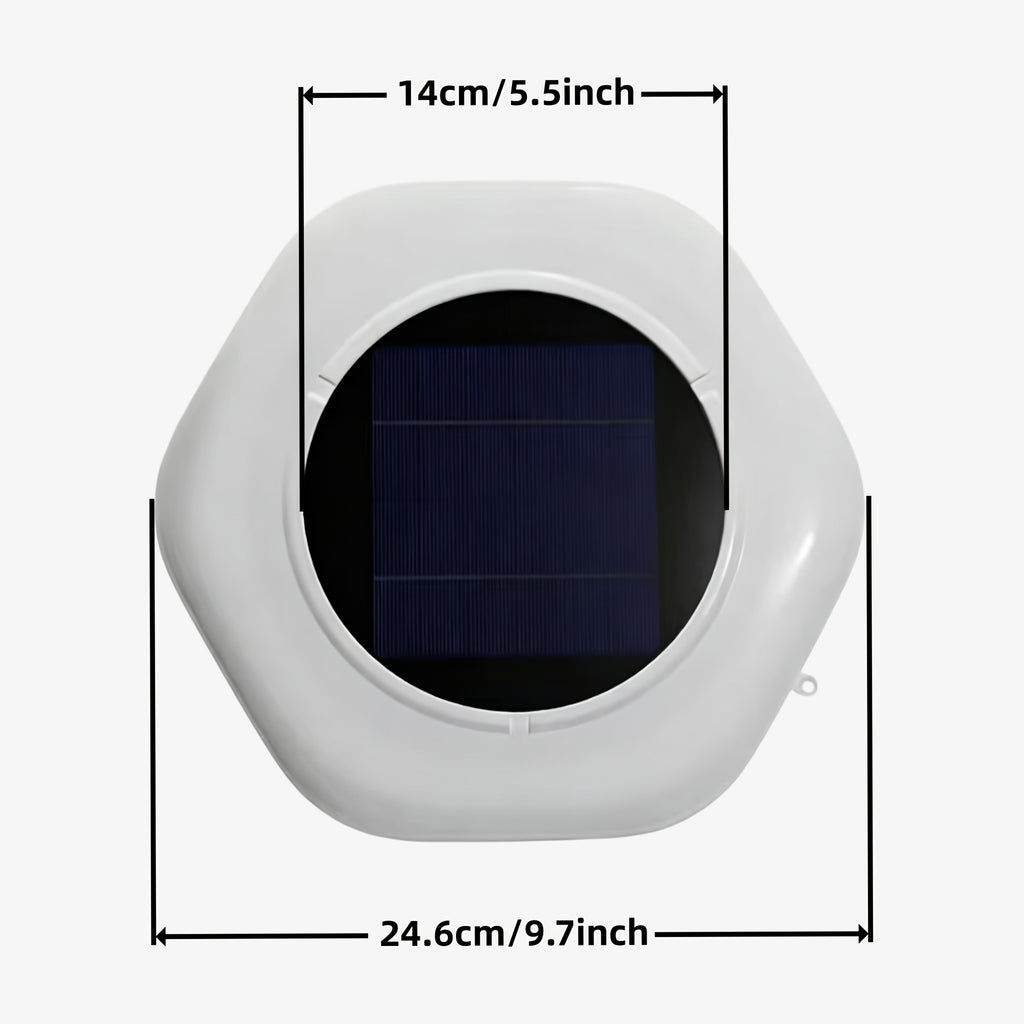 Solar Pool Ionizer, 85% Less Chlorine, Floating Water Cleaner, High Efficiency, 2 Copper Rods, 2 Mesh Basket, 2 Cathodes, Compatible with Fresh And Salt Water Pools & Spa, Spa Maintenance, Water Purification, Floating Cleaner, Solarpowered Design, Copper