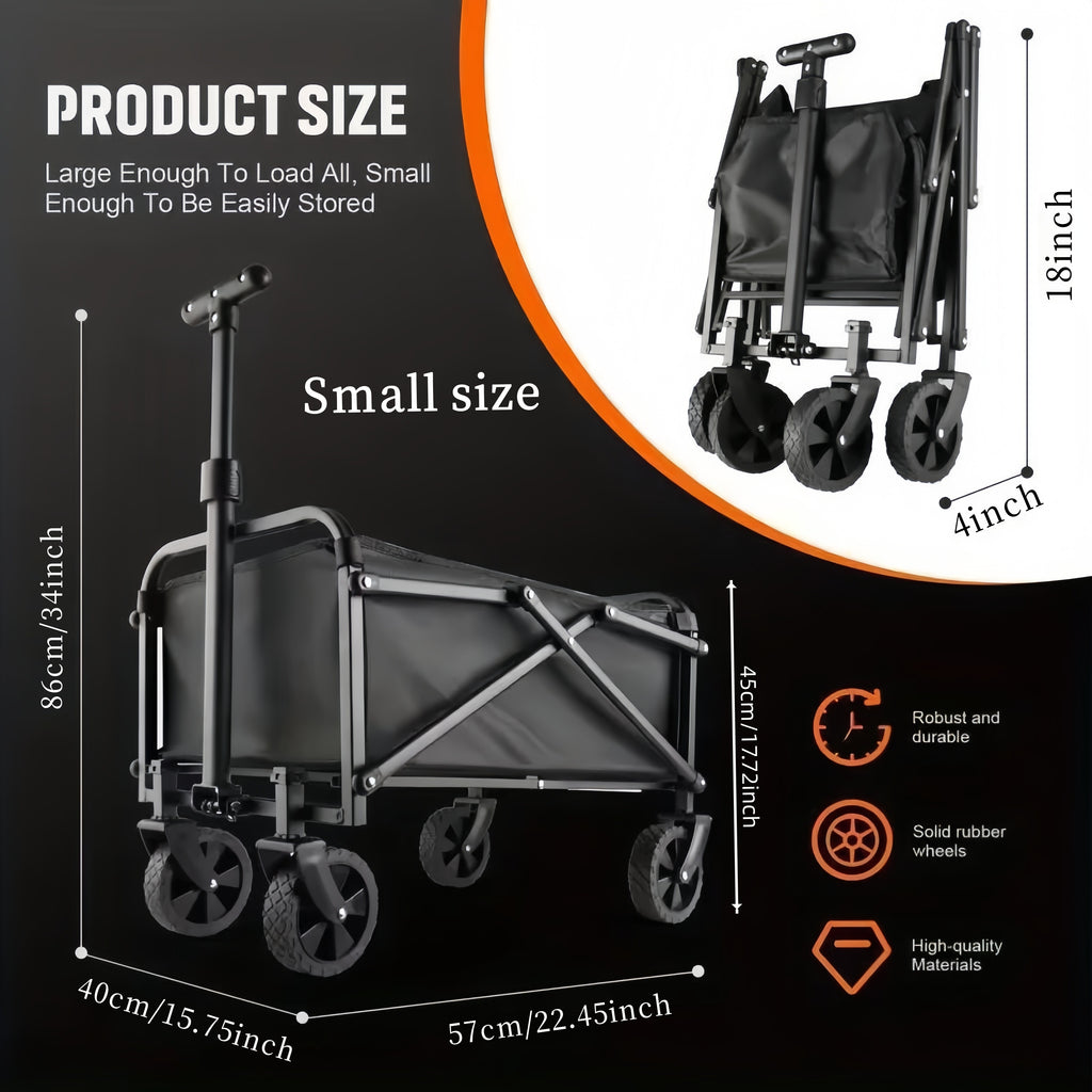 XMT Outdoor UV-resistant Folding Camping Cart, Featuring UV-resistant And Anti-aging Fabric That Resists Fading During Prolonged Outdoor Use