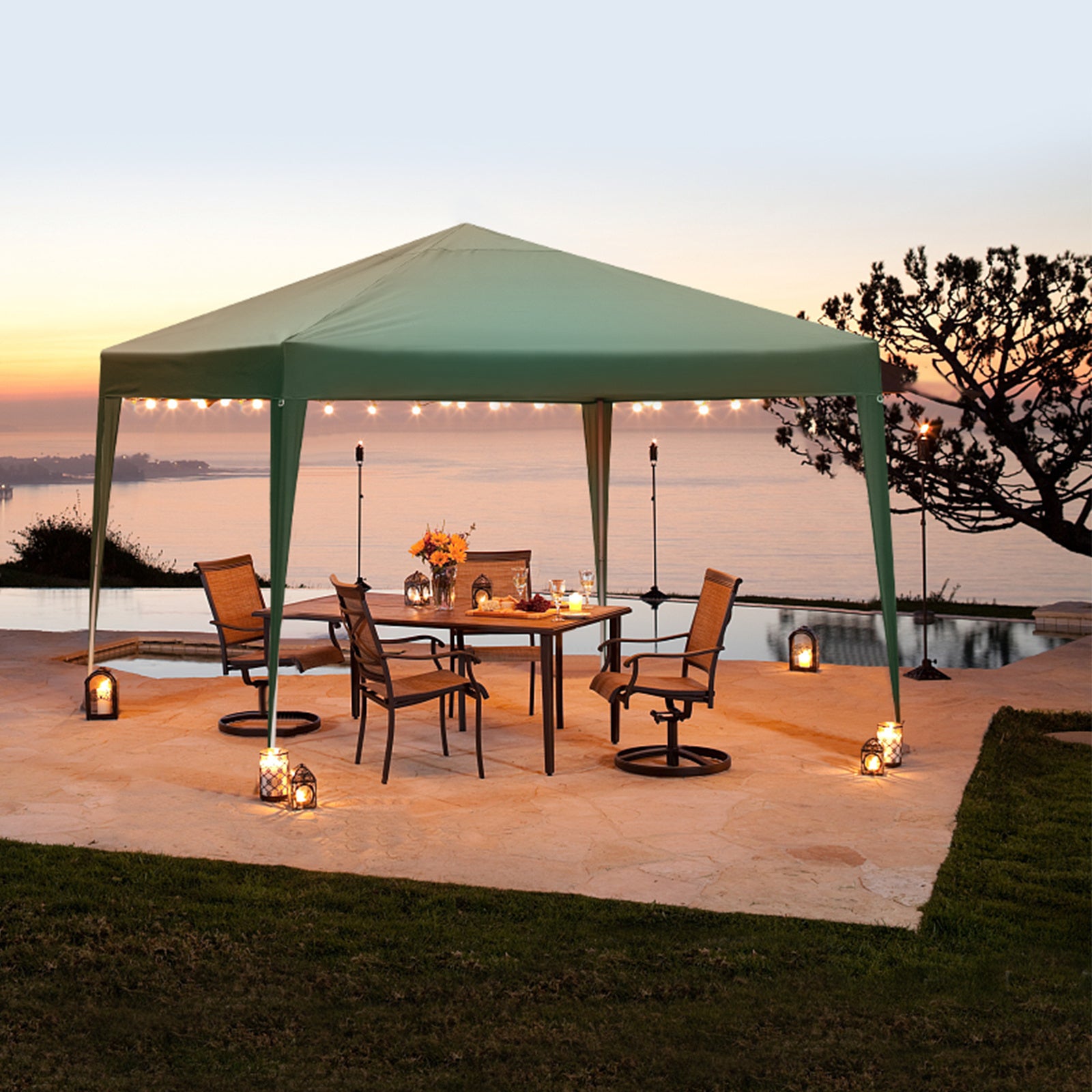 Limited Time Offer! 10X10Ft Ez Pop-Up Tent, UPF50+ Sun Protection And Waterproof, Quick Opening And Portable, Four Colors Available, Multi-Purpose for Camping/Garden/Sports