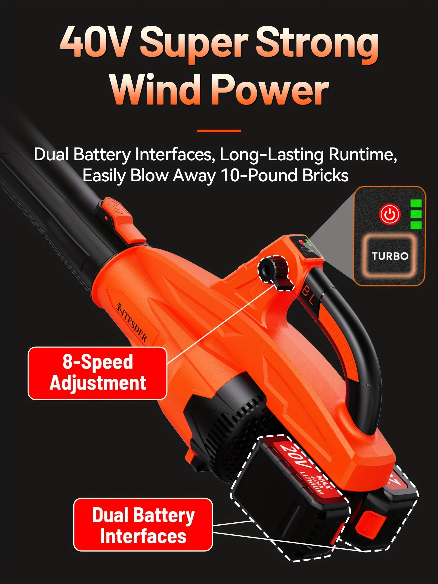 [Christmas Gift] Portable Wireless Leaf Blower, Lightweigh And TWireless Leaf Blower, Portable Rechargeable Blower, Small And Lightweight Car Duster, Compact Handheld Vacuum Cleaner, Which Can Easily Maintain Lawns And Gardens, Christmas Gift, Local Wareh