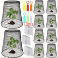10pcs Chicken Wire Cloche Plant Covers Garden Netting Metal Heavy Duty Plant Protectors from Animals for Keeping Bunnies Chicken Squirrels Birds Other Out (9.13×9.13in)