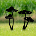 2pcs Metal Mushroom Garden Stakes, Metal Mushroom Silhouette Statue Decorations, Outdoor Decorative Garden Statue Stake, Garden Decor, Yard Decor, Lawn Decor