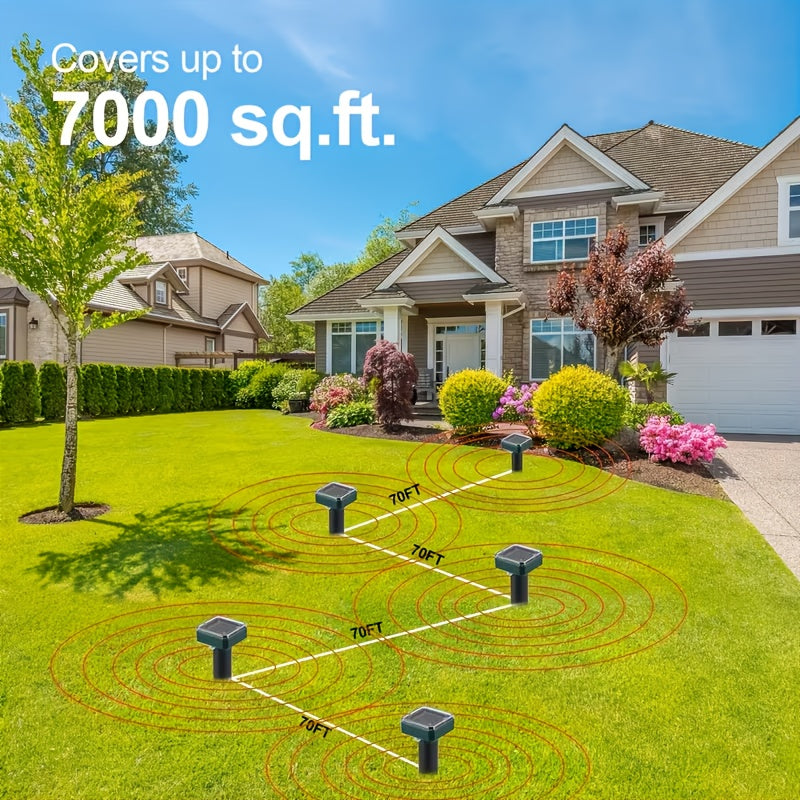 1/4/10pcs Ultrasonic Mouse Repellent Solar Device for Preventing Moles, Ground Squirrels, Field Mice, Lawn Garden Courtyard - to Repel Moles, Rats, Rodents