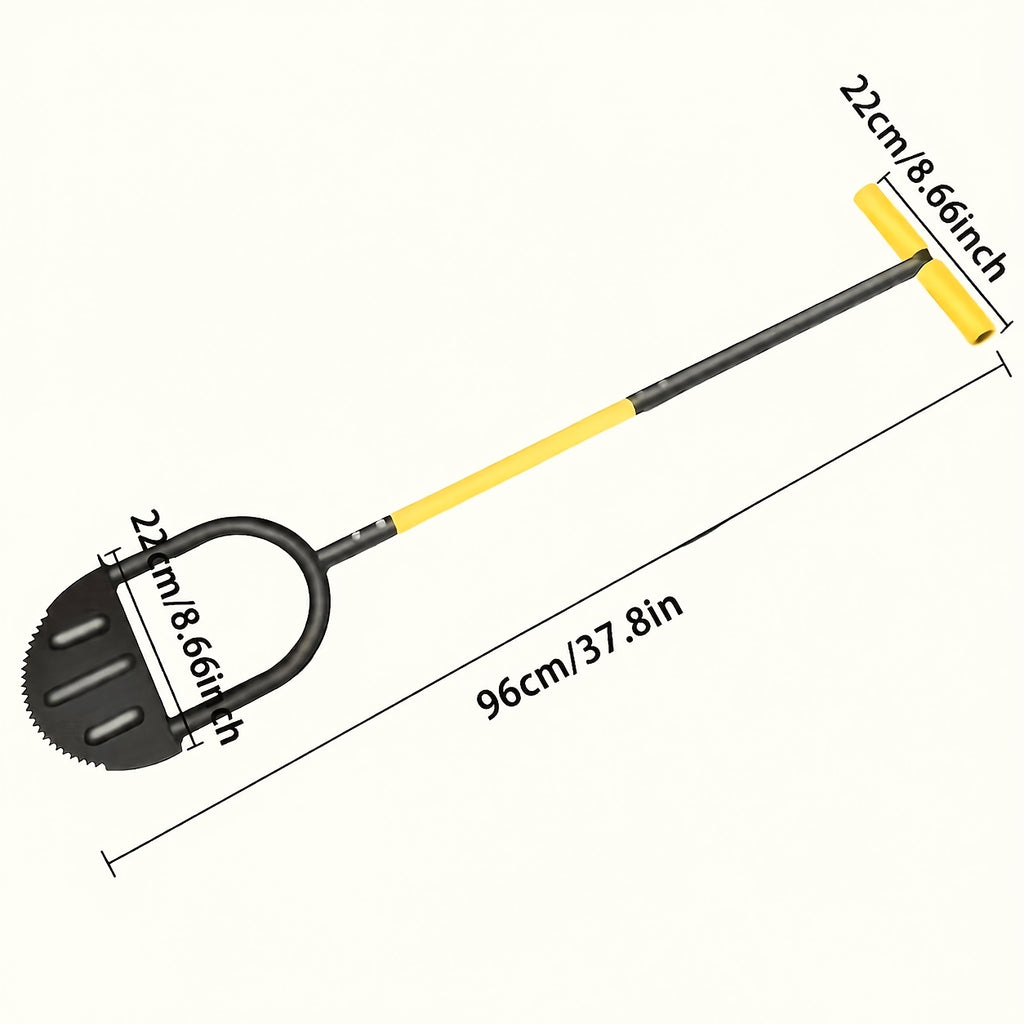 Manual Edge Cutting Shovel with Handle Half- Lawn Edge Cutting Machine Serrated Hand Lawn Edge Cutting Tool Step Edge Cutting Shovel
