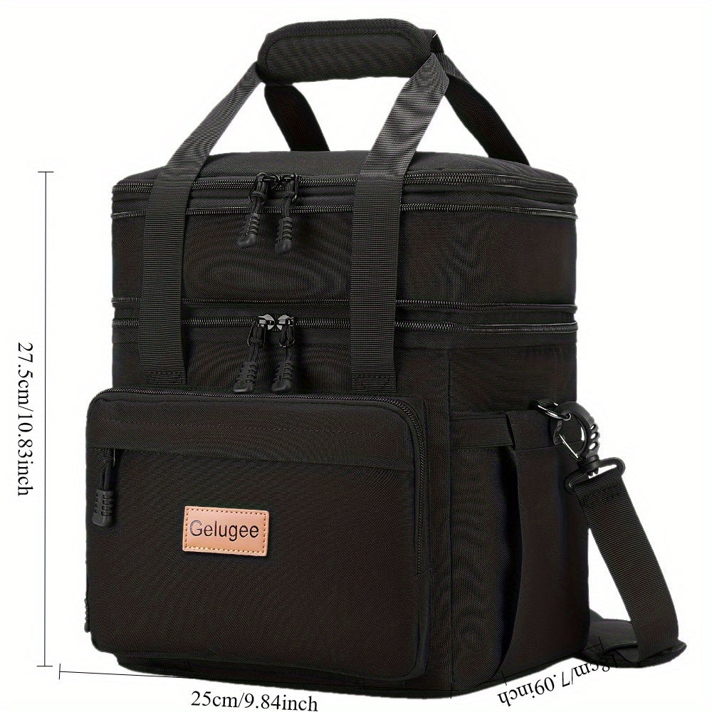 Multi-Use Adjustable Cooler Bag - Sports Wind And Ice Storage for Camping Picnic, Large Capacity Thermal Tote with Shoulder Strap, Men Women Adults Outdoor Work Travel Gear Non-Food Direct Contact