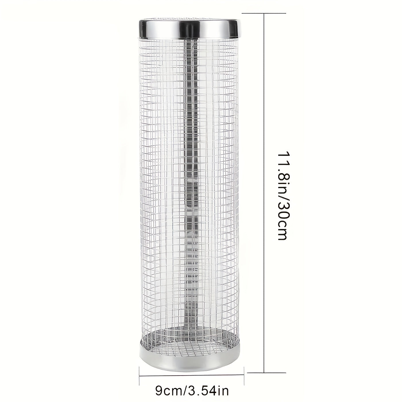 2pcs Stainless Steel Portable Barbecue Cooking Grill Barbecue Cage, Outdoor Barbecue Basket, Comes with Hook, Fork, Outdoor Camping Barbecue Grill, Outdoor Circular Barbecue Bonfire Barbecue Grill, Camping Picnic, Boys Giftories