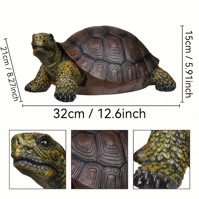 1pc a Beautifully Crafted Turtle Figurine, Made from Resin, Designed As an Artistic Representation of an Animal. Ideal for Enhancing Outdoor Spaces Like Gardens, Courtyards, And Ponds - Perfect for Independence Day Celebrations, It Is Durable