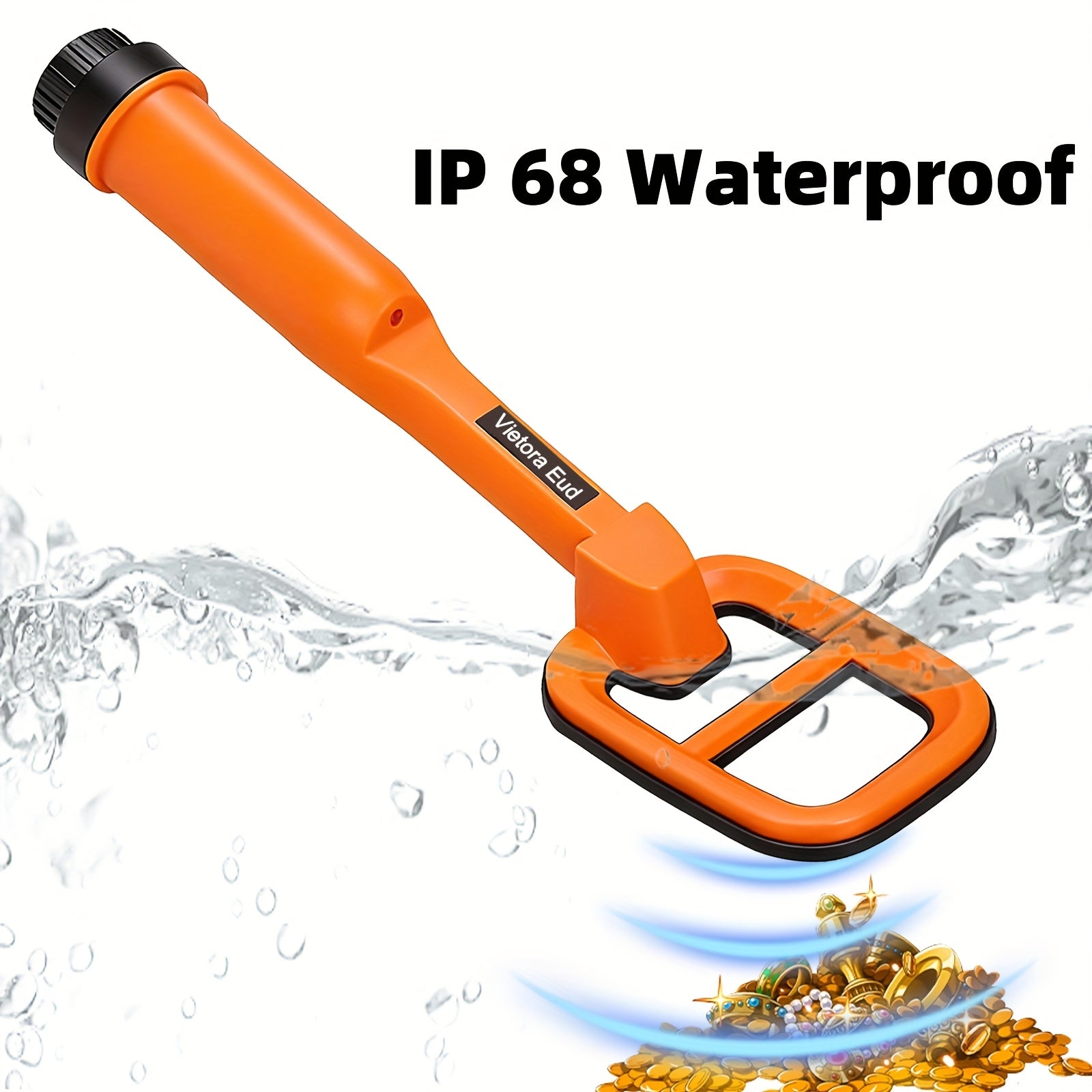 Underwater Metal Detector Submersive IP68 Fully Waterproof Metal Detector for Adults Under Water 100ft, Can detect All Metals with Large Coil, Accurate and Precise