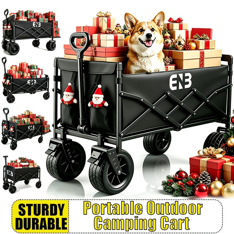 Foldable Cart, Multi-Functional Outdoor Camping Cart Swivel Wheels And Telescopic Handle Removable Wheels Multiple Styles Available Ideal for Beach, Lawn, Sports, Shopping, Fishing, Barbecues, Gatherings, Camping