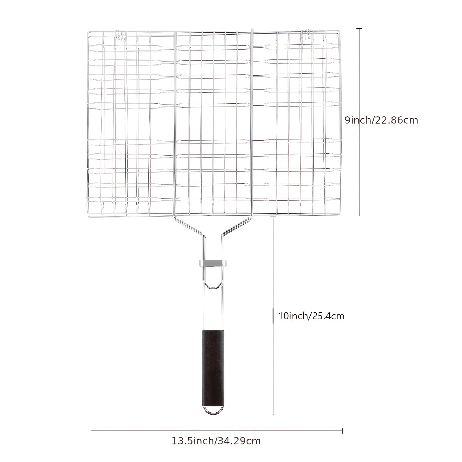 Stainless Steel BBQ Grill Basket - Large, Foldable & Portable for Fish, Shrimp & Vegetables - Perfect for Outdoor Camping, Picnics & Parties - Easy to Clean father gift