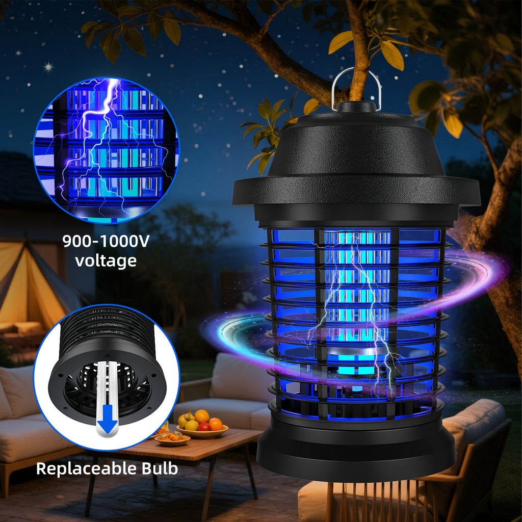 Bug Zapper, Mosquito Lamp, Electric Mosquito Lamp, 1000V High Powered Mosquito Zappers Killer, Metal Mesh for Home, Kitchen & Bedroom Gifts for Family And Friends
