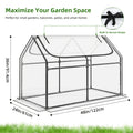 TOMNK Mini Greenhouse, Greenhouse Portable Quick-Setup Small Tabletop Waterproof UV Protected PVC/PE Cover Shelter for Outdoors/Indoors, Top 2 Layers, with Additional Ultra-Fine Insect Mesh, 4*2*3ft/6*3*3ft, Clear/Green.