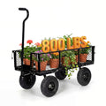 Northsky Heavy Duty Garden Cart - 800Lbs Load Capacity with 180° Rotating Handle, 10" All-Terrain Tires, Removable Sides for Easy Hauling, Garden Wagon for Yard Work, Outdoor Utility Cart