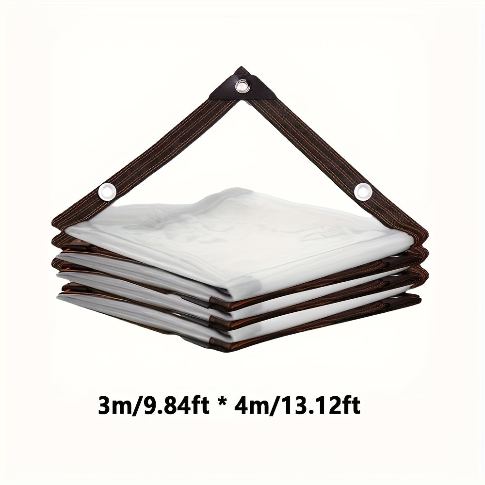 Versatile Transparent Tarp - Waterproof, UV-Resistant & Dustproof for Sunshade, Winter Plant Protection & Greenhouse Use, Rainproof, Garden Cover